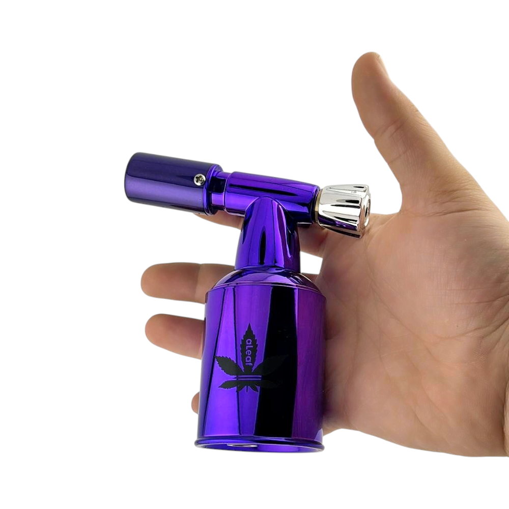 aLeaf 5" Brass Blow Torch Lighter Single Turbo Flame-Purple