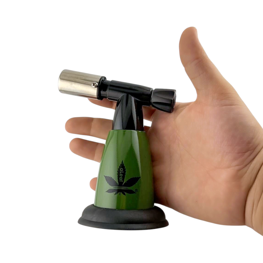 aLeaf 5" Jet Blow Torch Lighter Single Turbo Flame-Dark Green