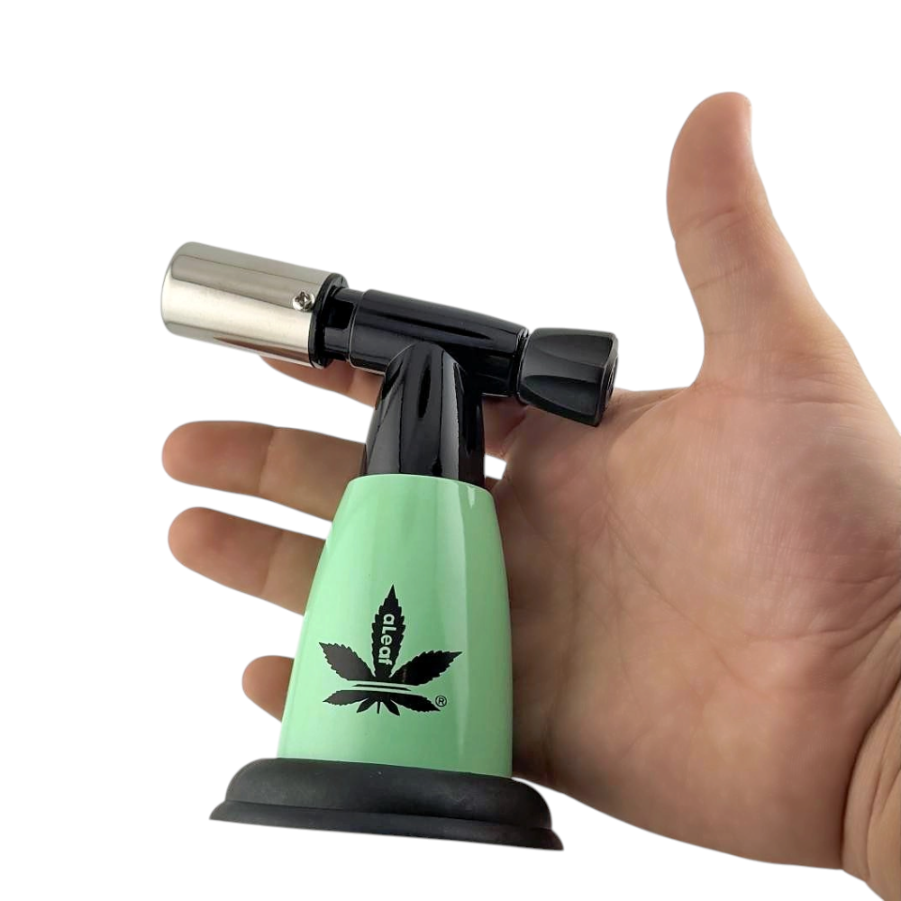 aLeaf 5" Jet Blow Torch Lighter Single Turbo Flame-Light Green