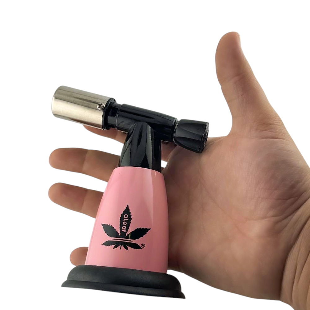 aLeaf 5" Jet Blow Torch Lighter Single Turbo Flame-Pink