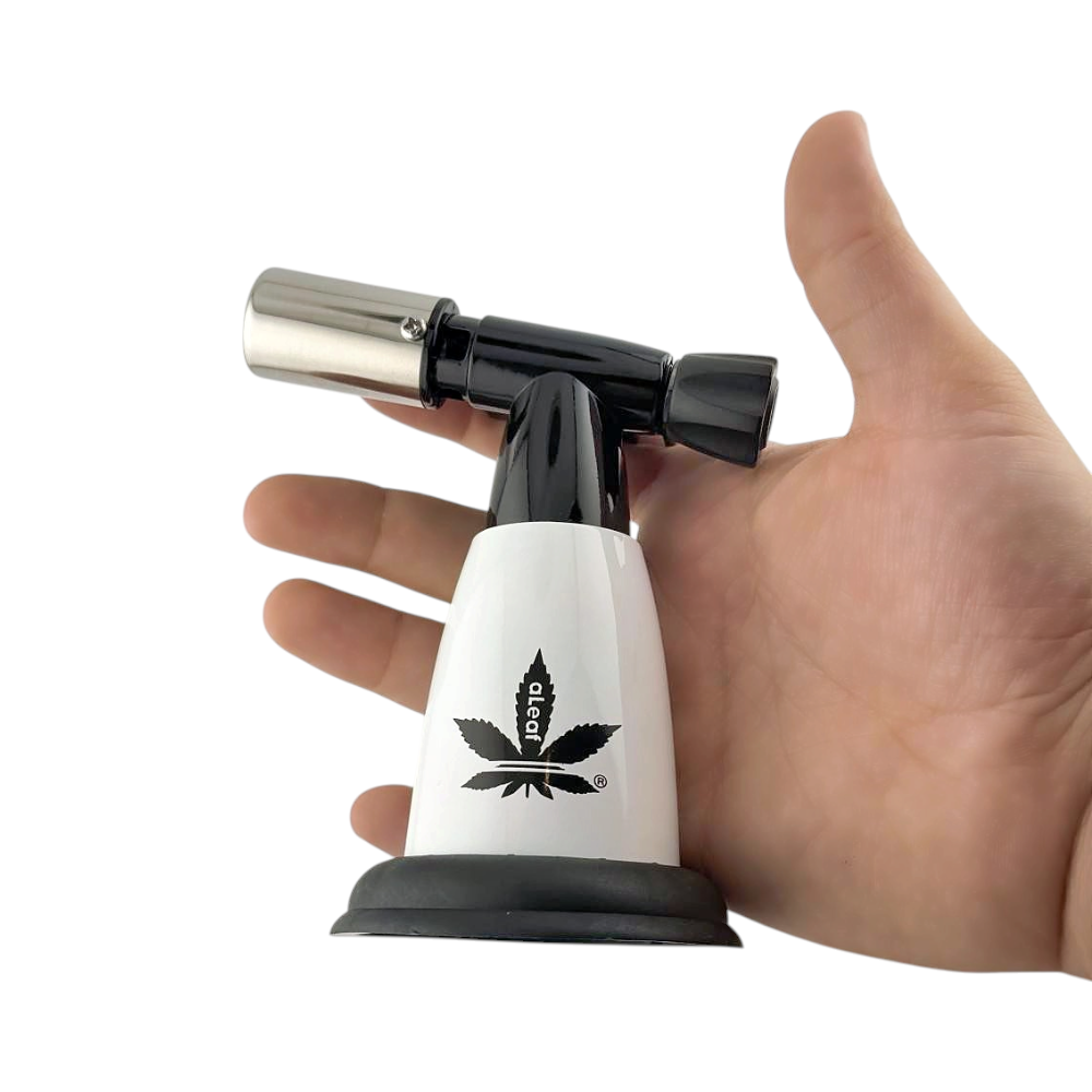 aLeaf 5" Jet Blow Torch Lighter Single Turbo Flame-White