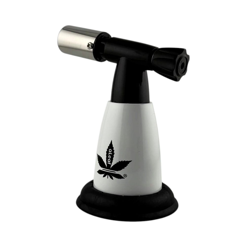 aLeaf 5" Jet Blow Torch Lighter Single Turbo Flame-White