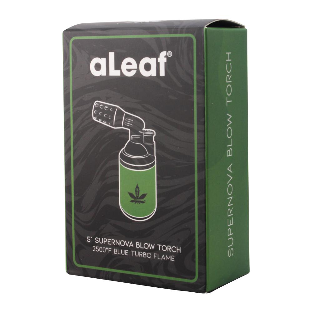 aLeaf 5" Supernova Blow Torch Lighter Single Turbo Flame-Green