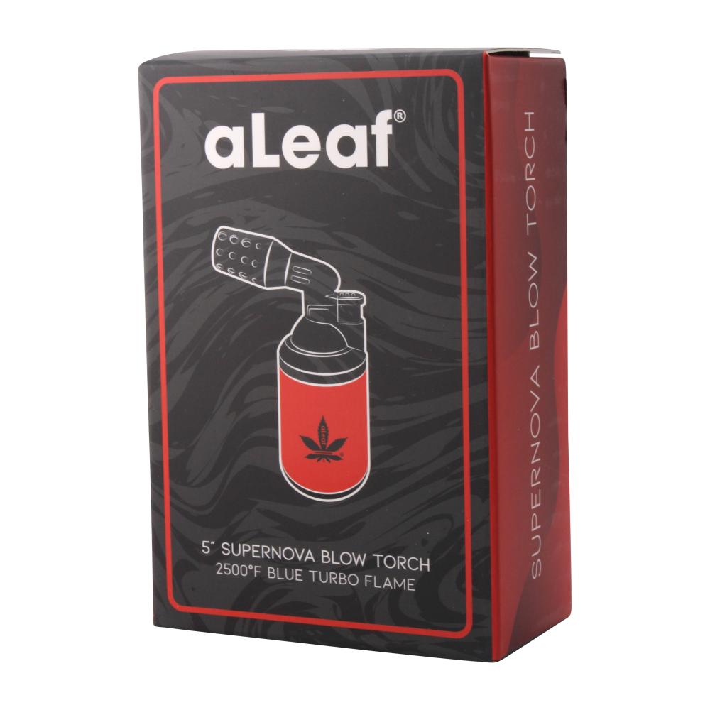 aLeaf 5" Supernova Blow Torch Lighter Single Turbo Flame-Red