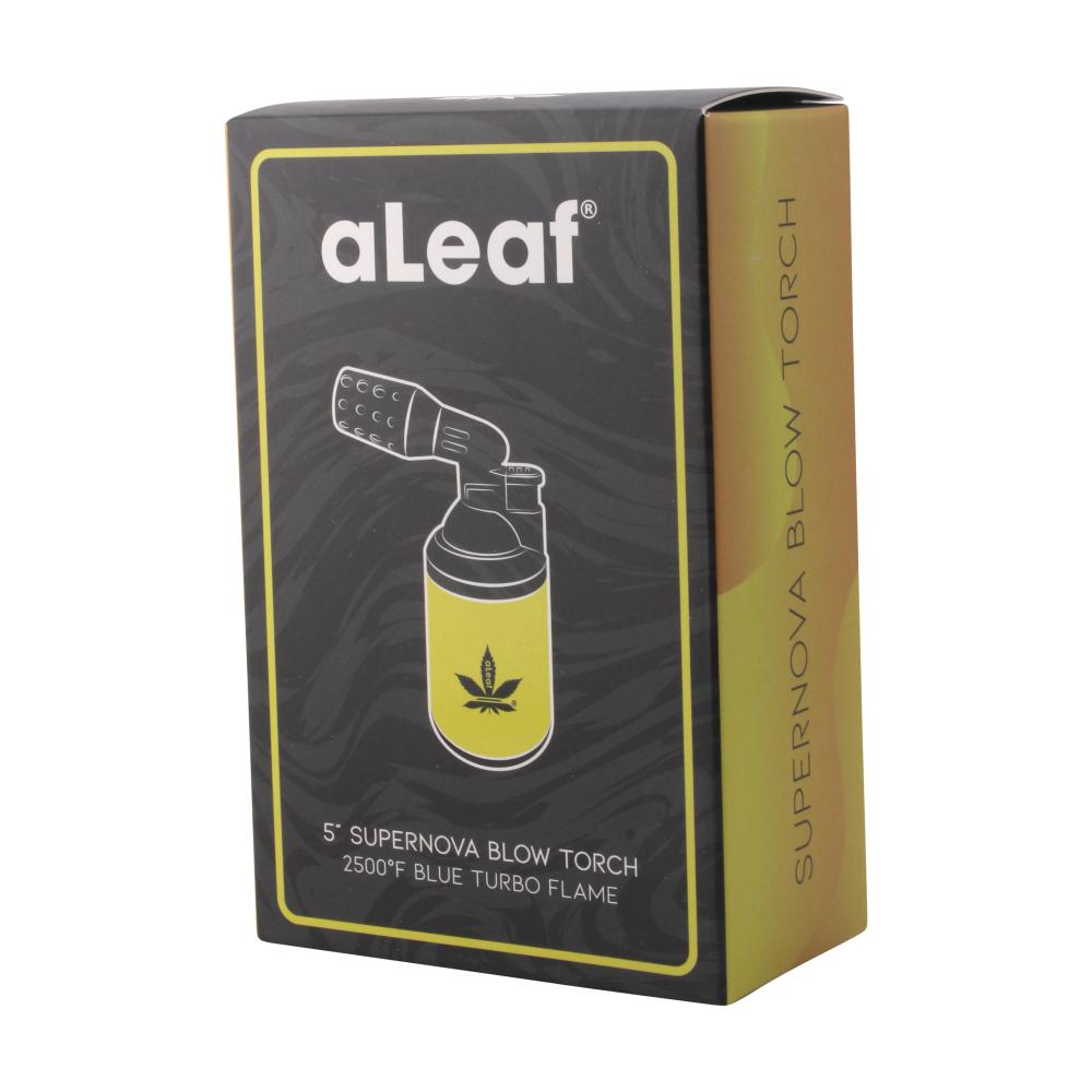 aLeaf 5" Supernova Blow Torch Lighter Single Turbo Flame-Yellow
