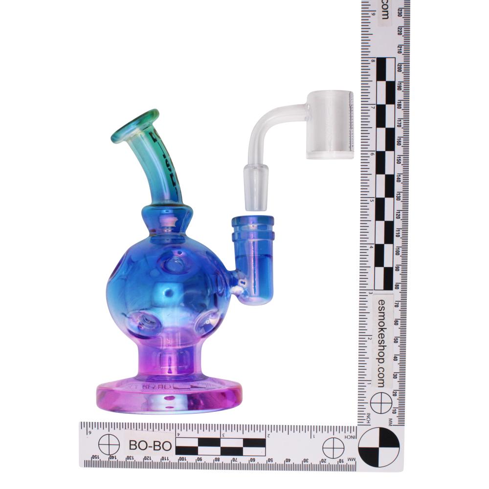 aLeaf Amethyst Orb Glass Water Pipe-Blue and Purple