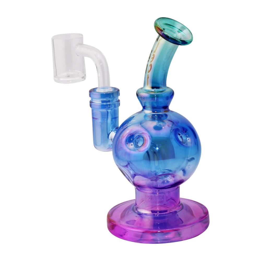 aLeaf Amethyst Orb Glass Water Pipe-Blue and Purple