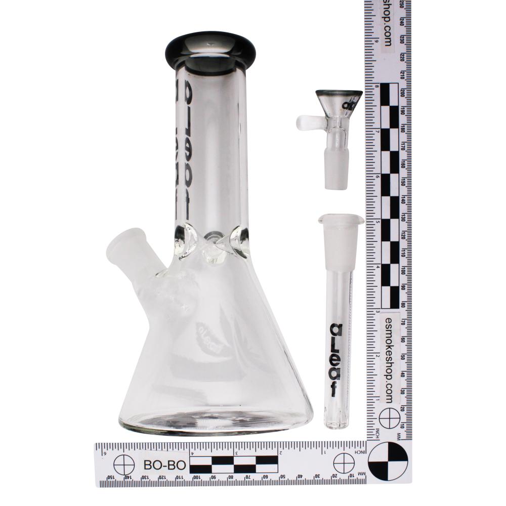 aLeaf Glass Water Pipe-Black