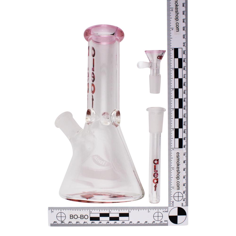 aLeaf Glass Water Pipe-Pink