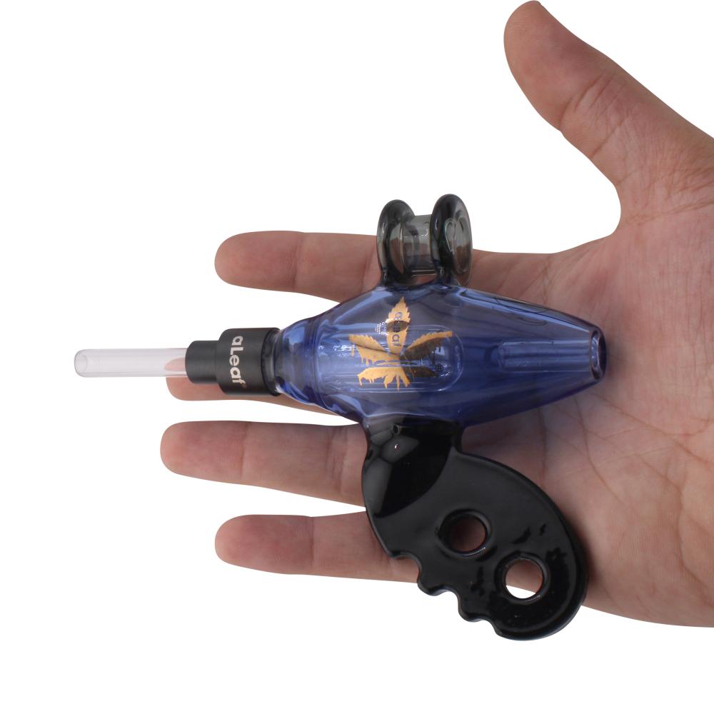 aLeaf x Nectar Collector Noisy Cricket Ray Gun Glass Dab Straw-Blue