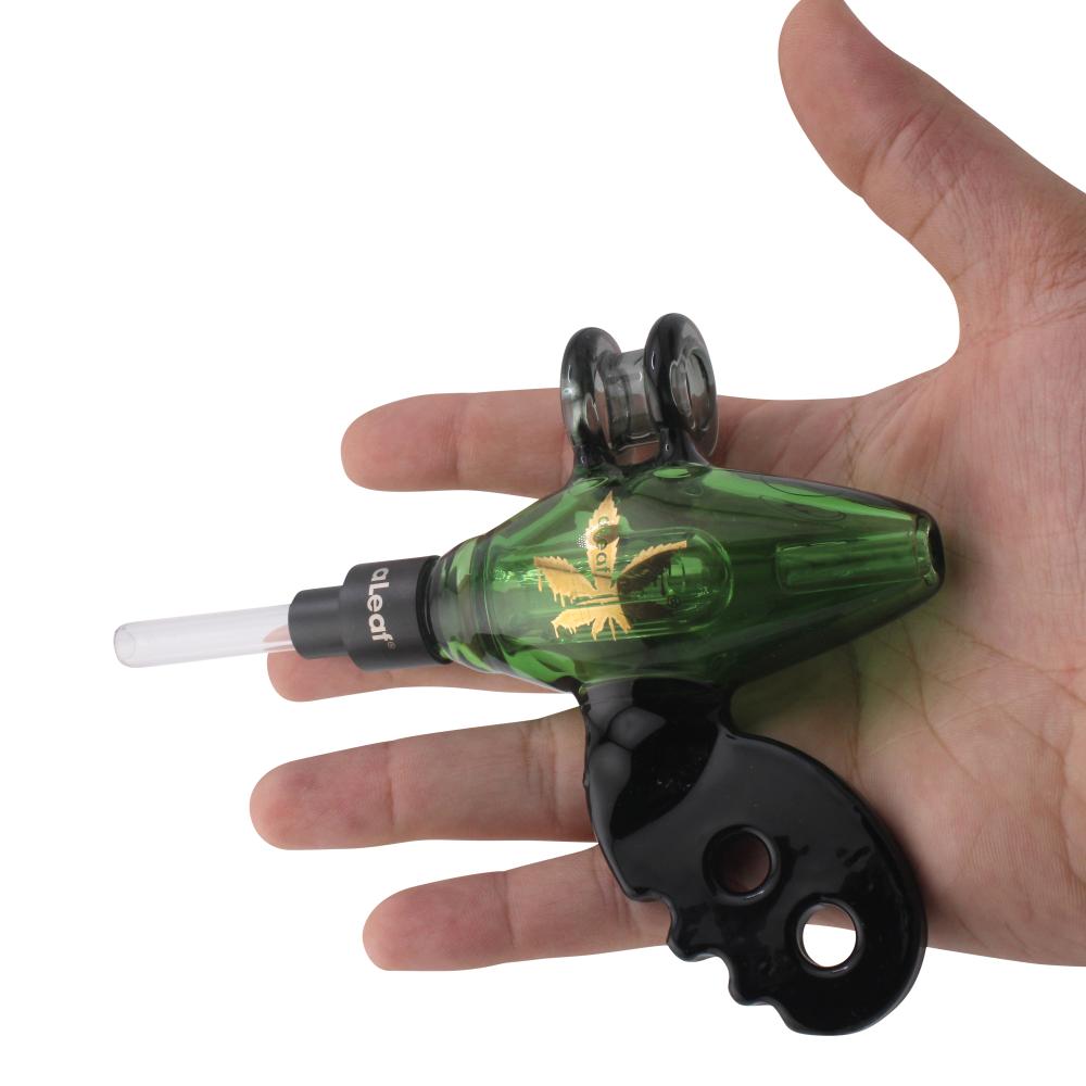 aLeaf x Nectar Collector Noisy Cricket Ray Gun Glass Dab Straw-Green