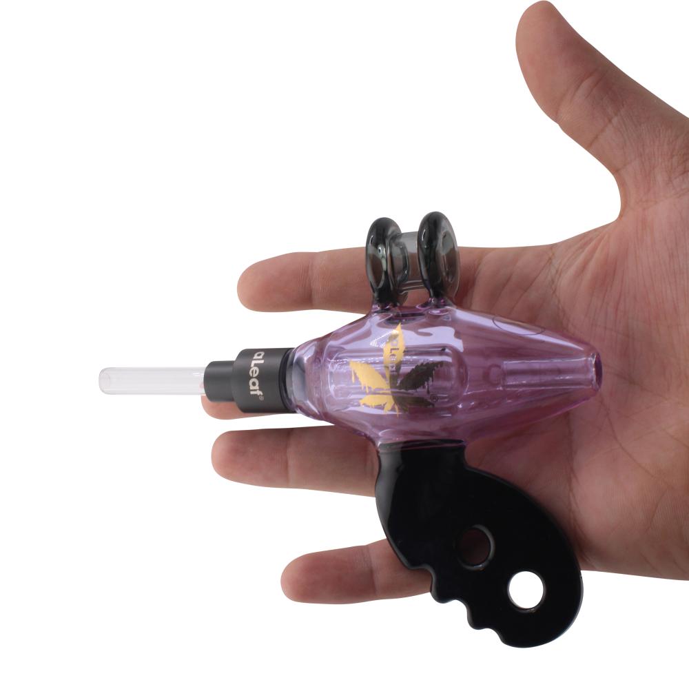 aLeaf x Nectar Collector Noisy Cricket Ray Gun Glass Dab Straw-Purple
