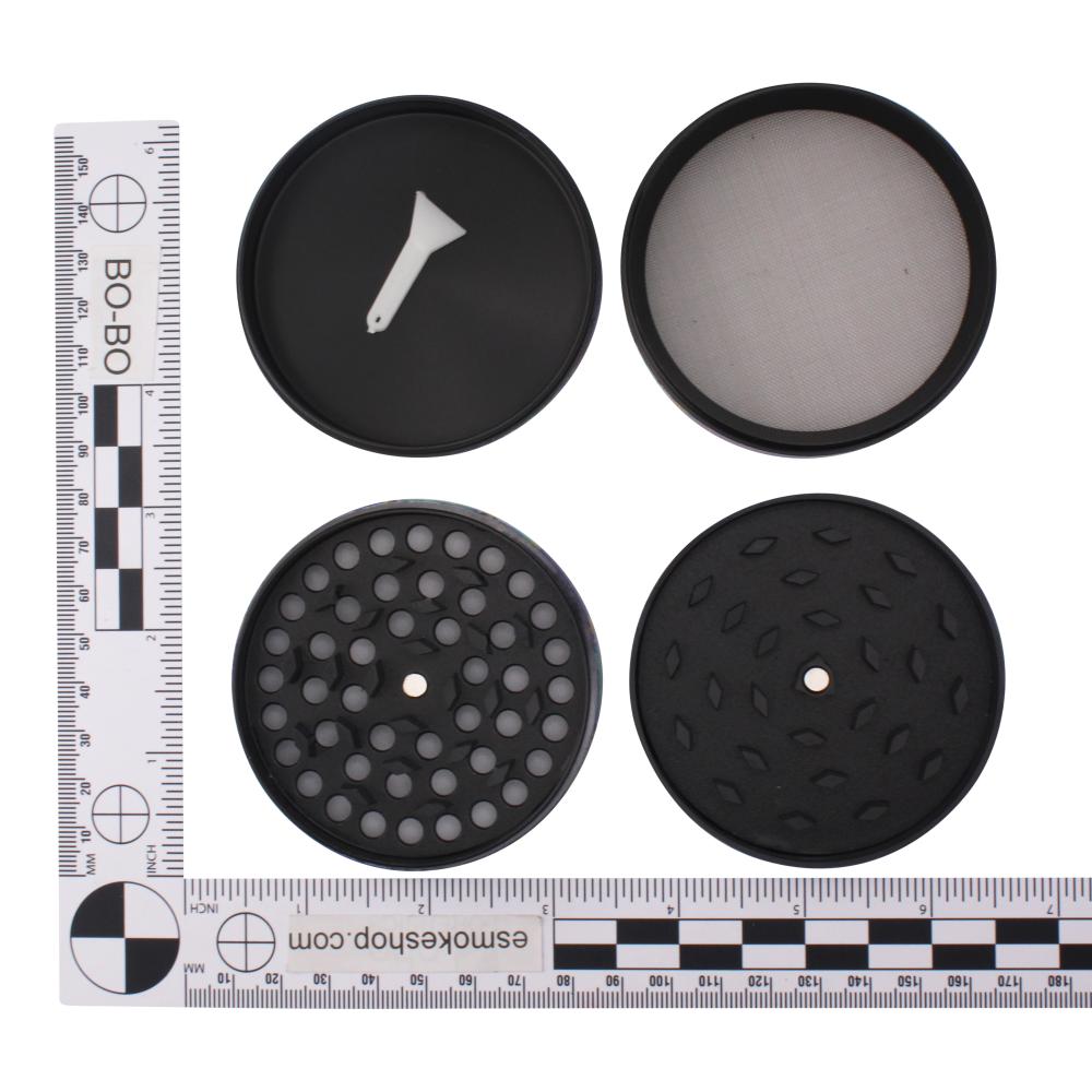 Alien Design Medium Metal Grinder-4 Piece-Blue Mix