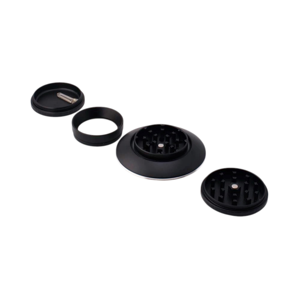 Alien Plate Style Metal Grinder-4 Piece-Black