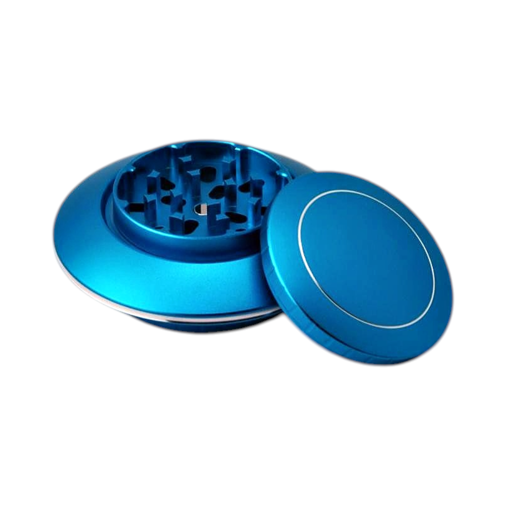 Alien Plate Style Metal Grinder-4 Piece-Blue
