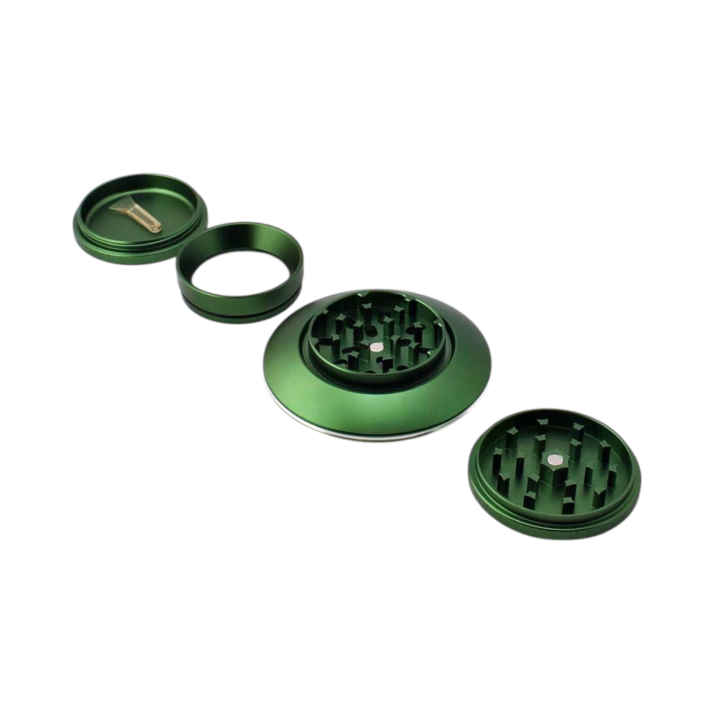 Alien Plate Style Metal Grinder-4 Piece-Green