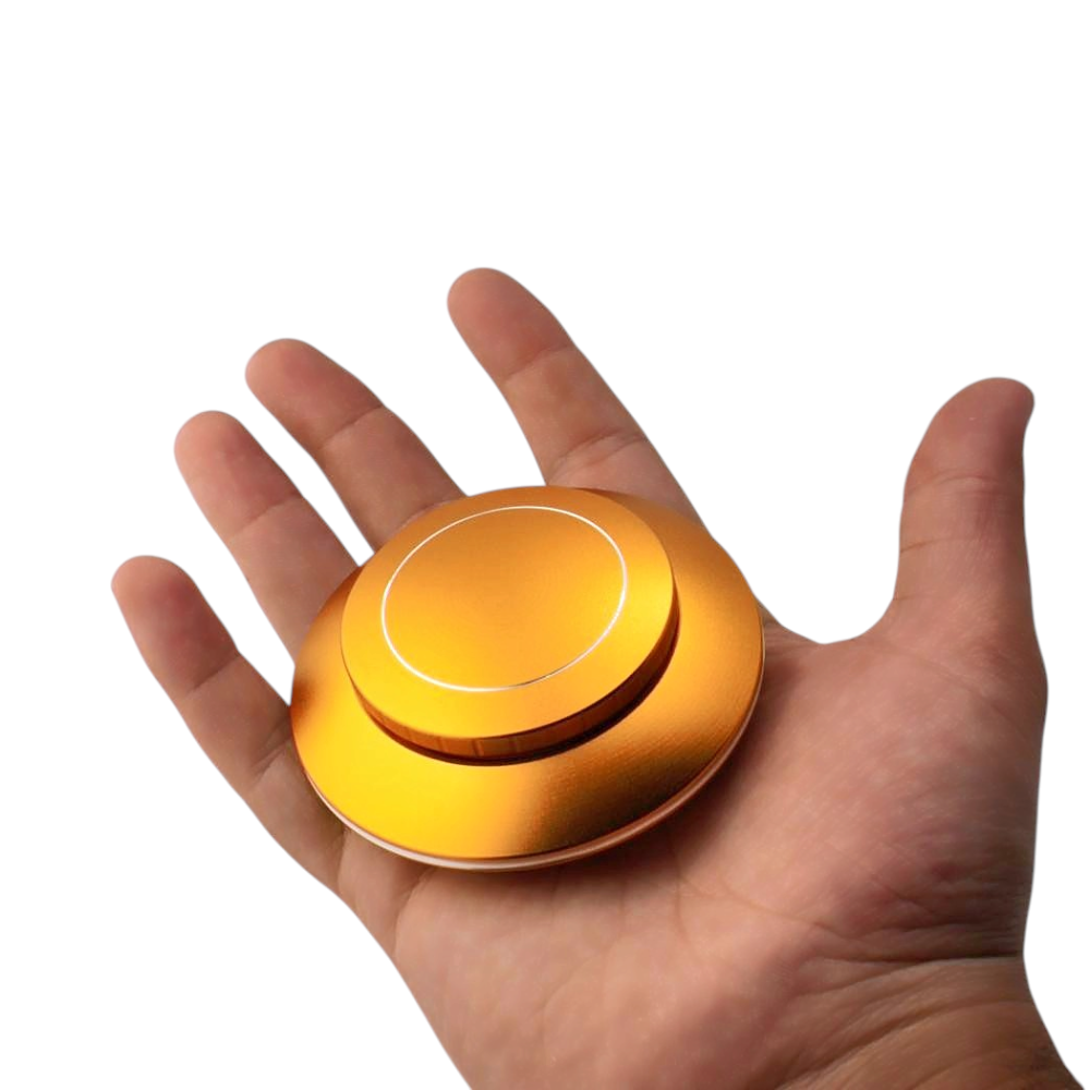 Alien Plate Style Metal Grinder-4 Piece-Orange