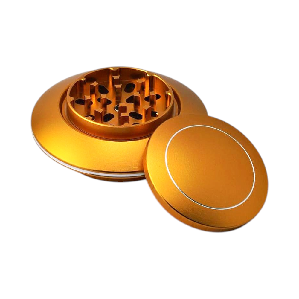 Alien Plate Style Metal Grinder-4 Piece-Orange