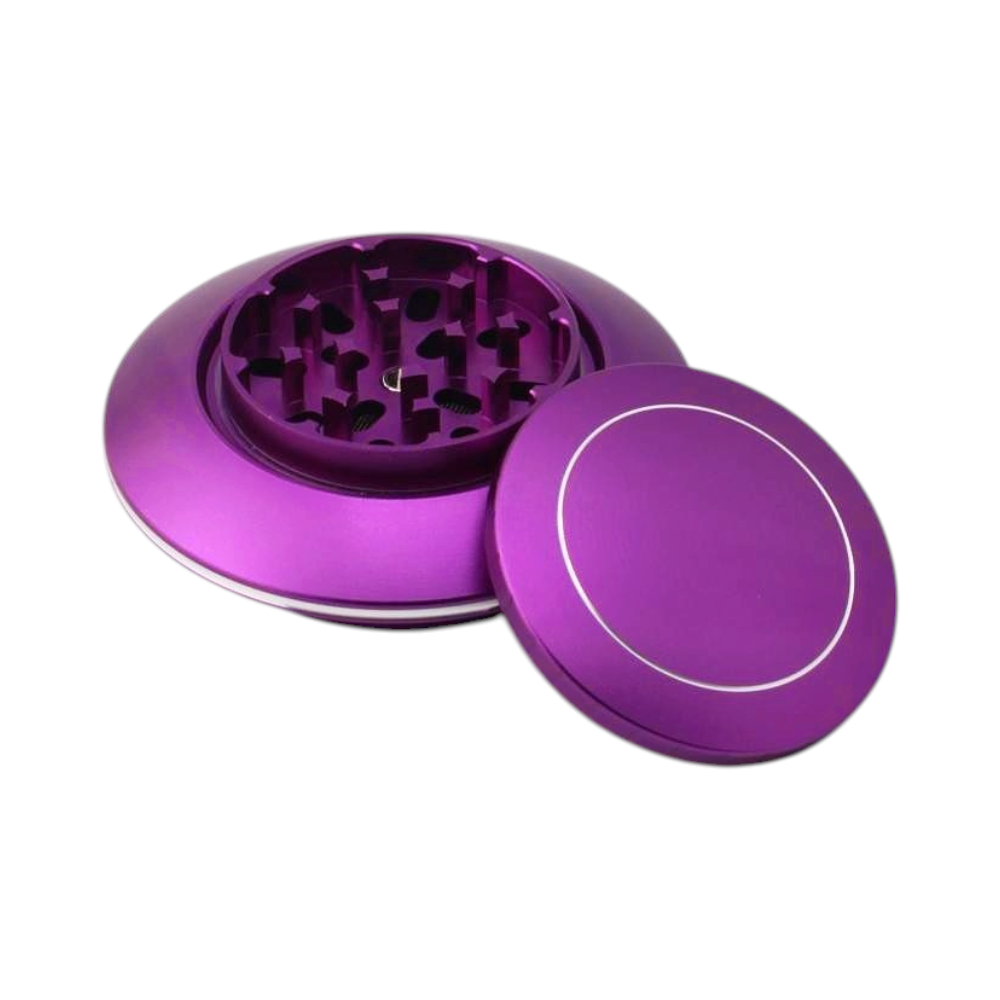 Alien Plate Style Metal Grinder-4 Piece-Purple