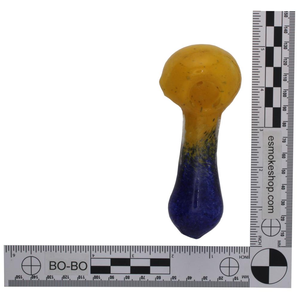Amber Glass Hand Pipe-Yellow