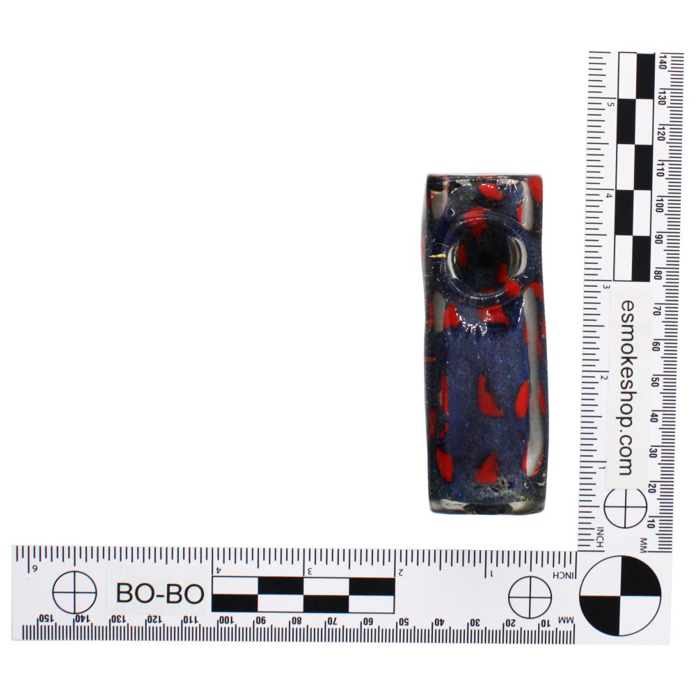 Amethyst Glass Hand Pipe-Dark Blue