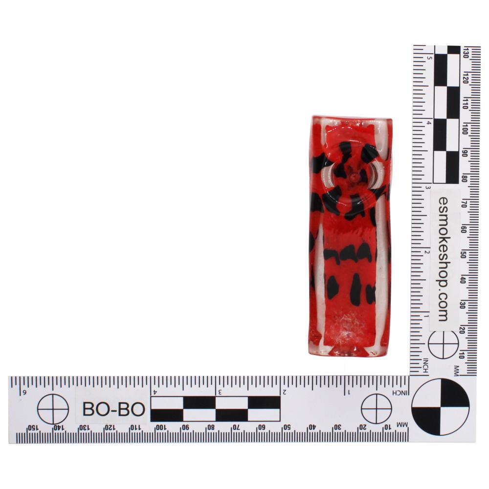 Amethyst Glass Hand Pipe-Red