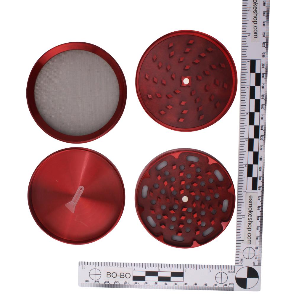 Anodized Grinder-4 Piece-Red