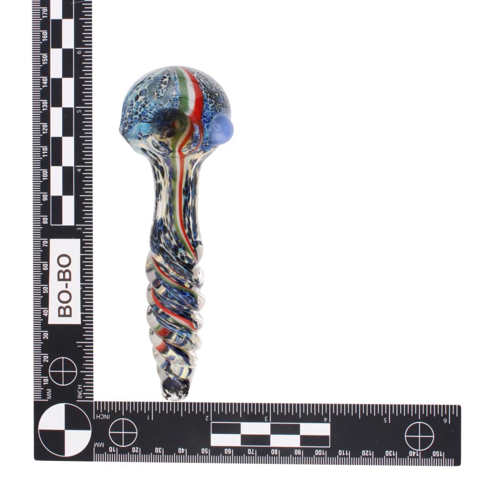 Aurora Glass Hand Pipe-Blue