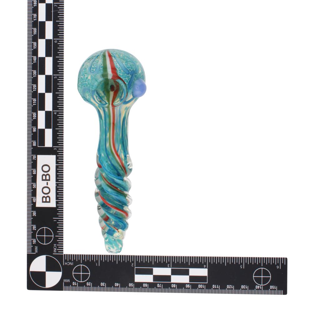 Aurora Glass Hand Pipe-Light Blue