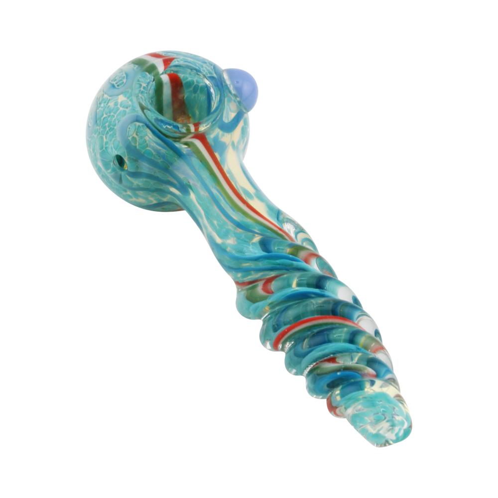 Aurora Glass Hand Pipe-Light Blue
