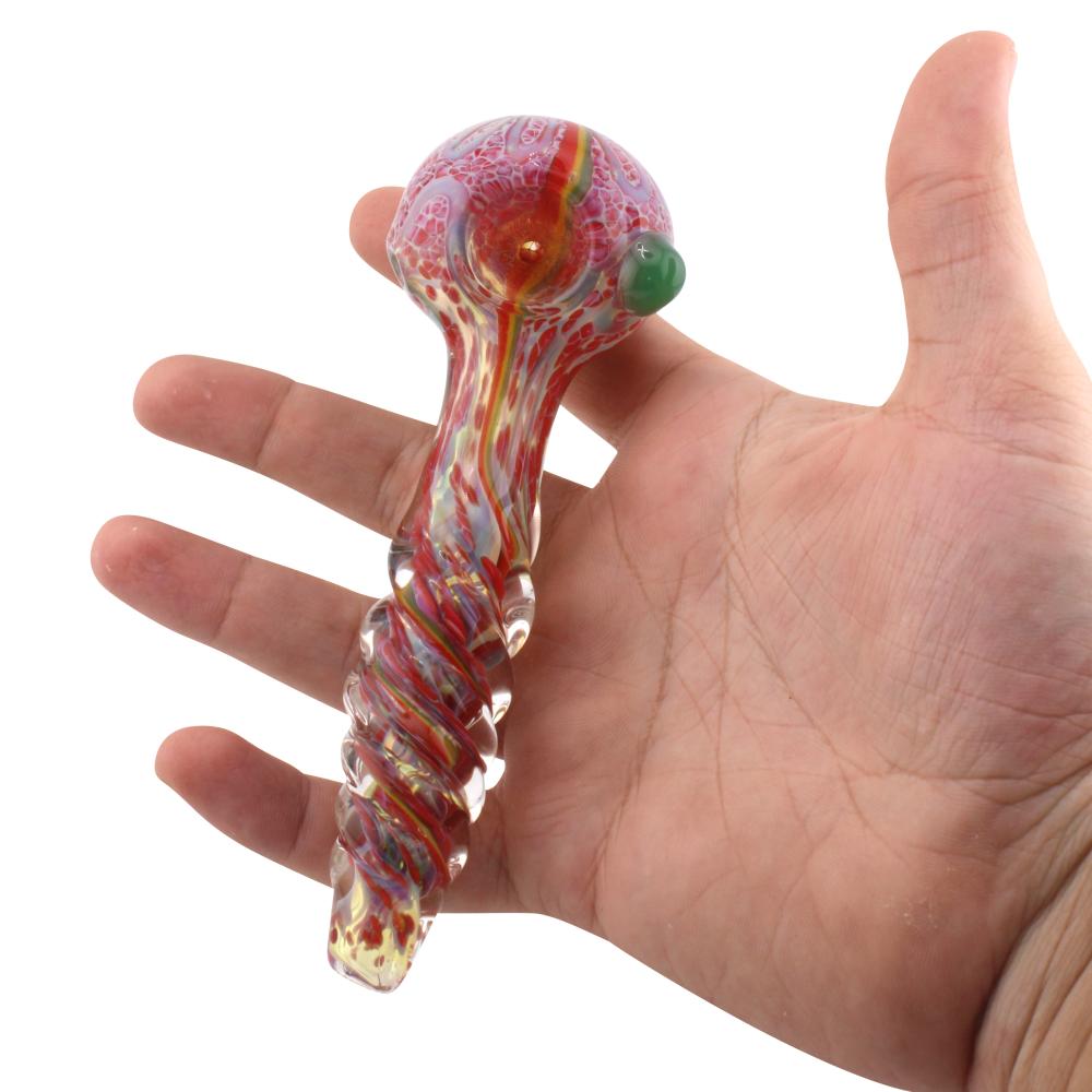Aurora Glass Hand Pipe-Red