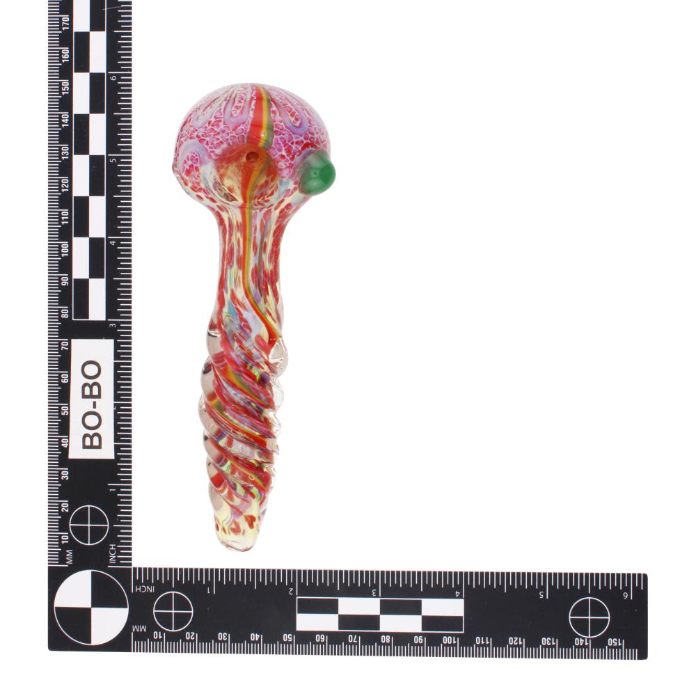 Aurora Glass Hand Pipe-Red