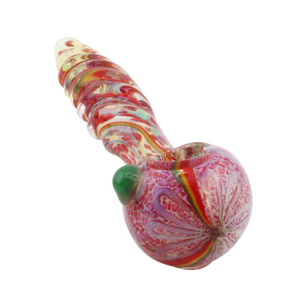 Aurora Glass Hand Pipe-Red