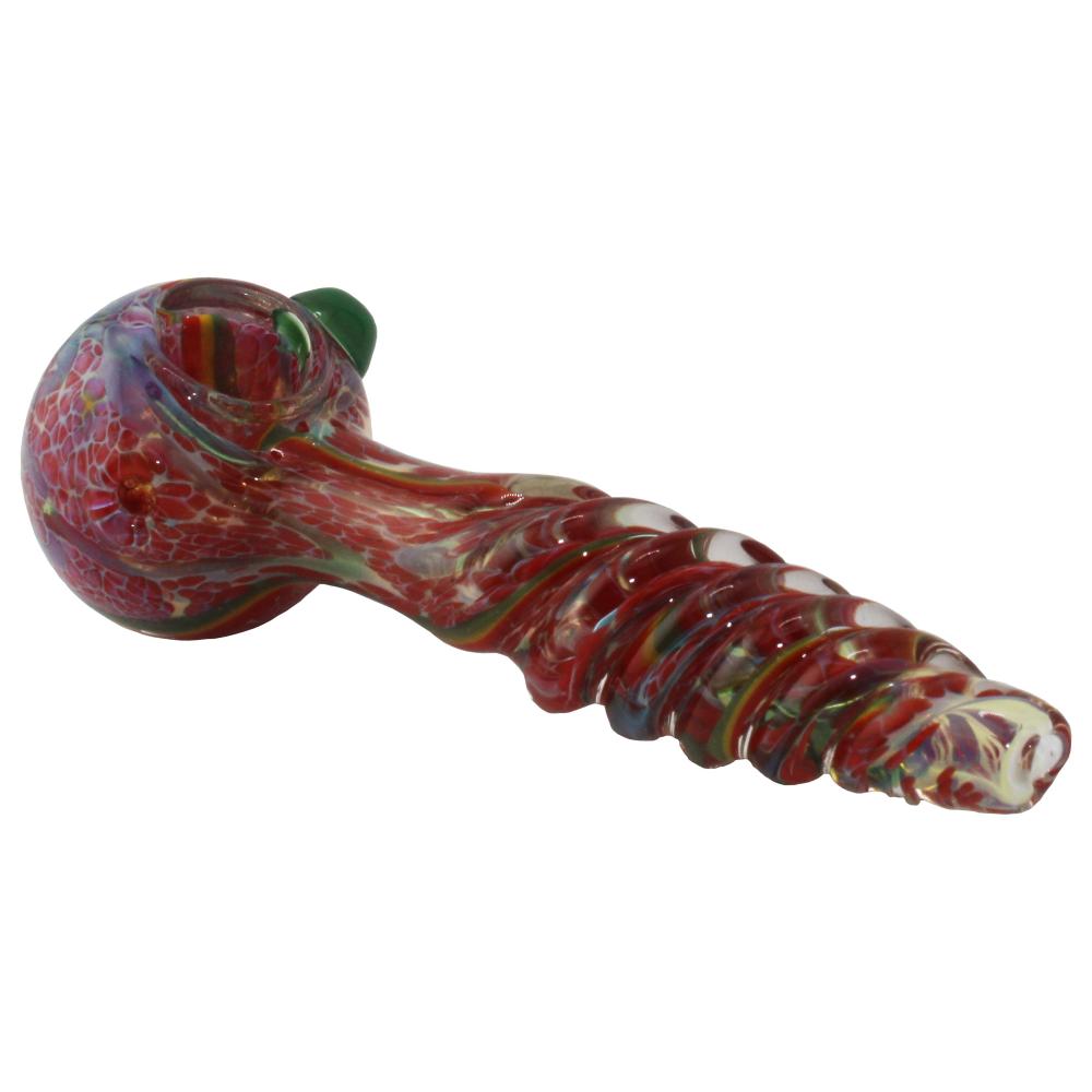 Aurora Glass Hand Pipe-Red