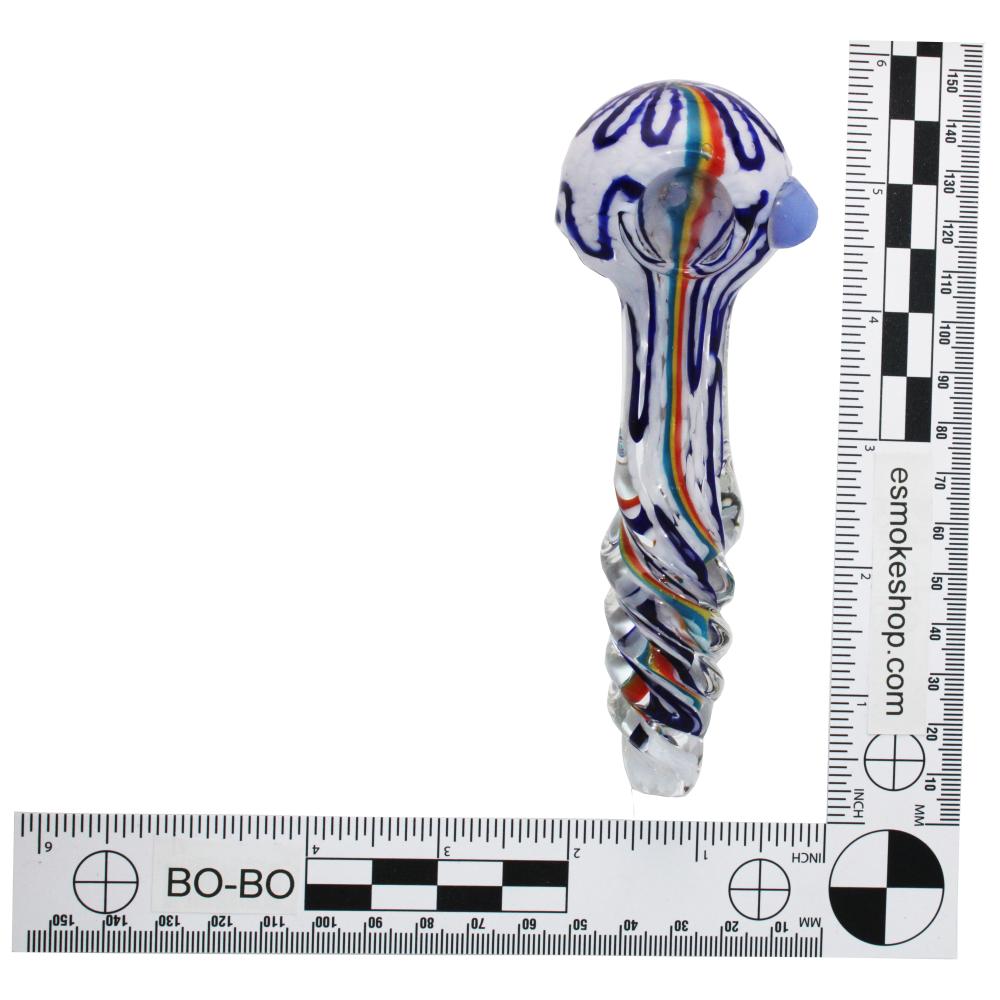 Aurora Glass Hand Pipe-White