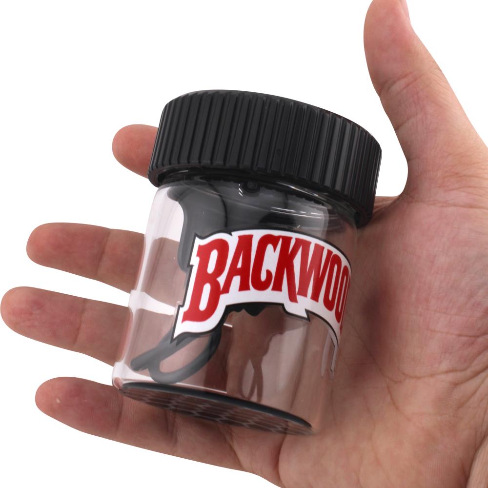 Backwoods Glass Smell Proof Jar With Light-Black