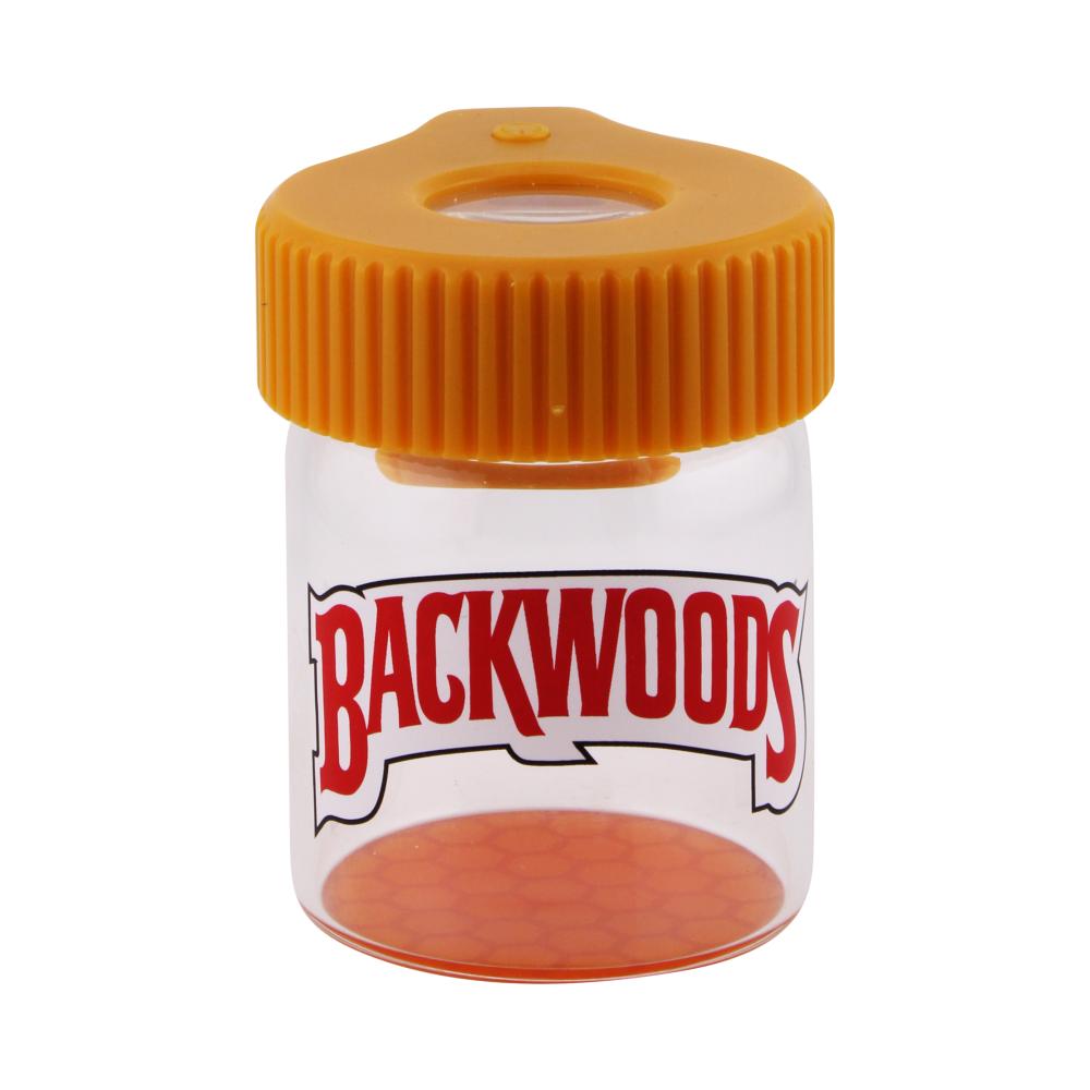 Backwoods Glass Smell Proof Jar With Light-Orange