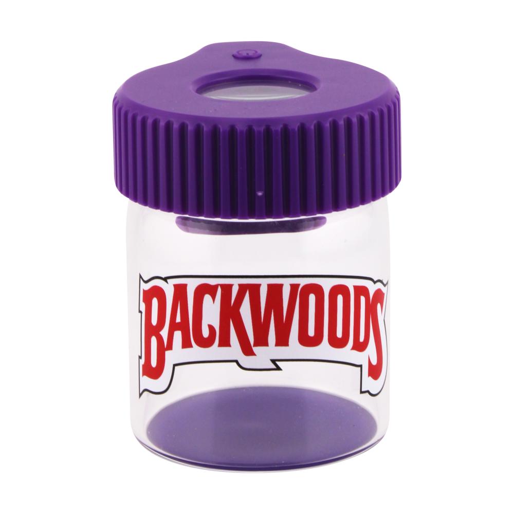 Backwoods Glass Smell Proof Jar With Light-Purple