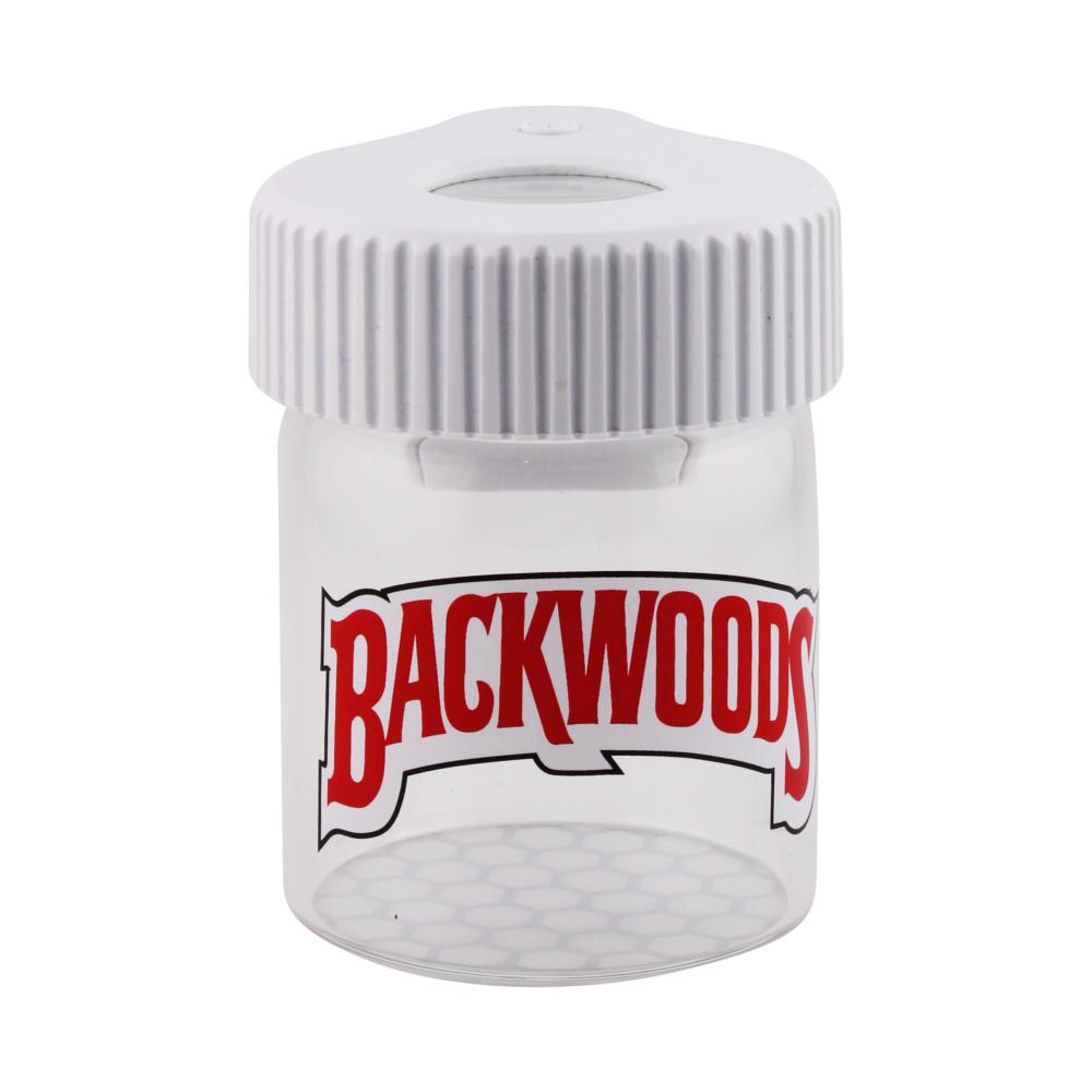 Backwoods Glass Smell Proof Jar With Light-White