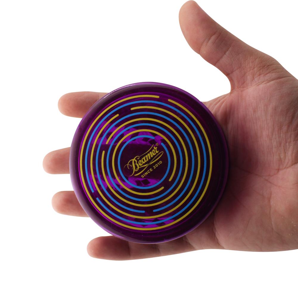 Beamer Acrylic Lines Big Plastic Grinder-3 Piece-Purple