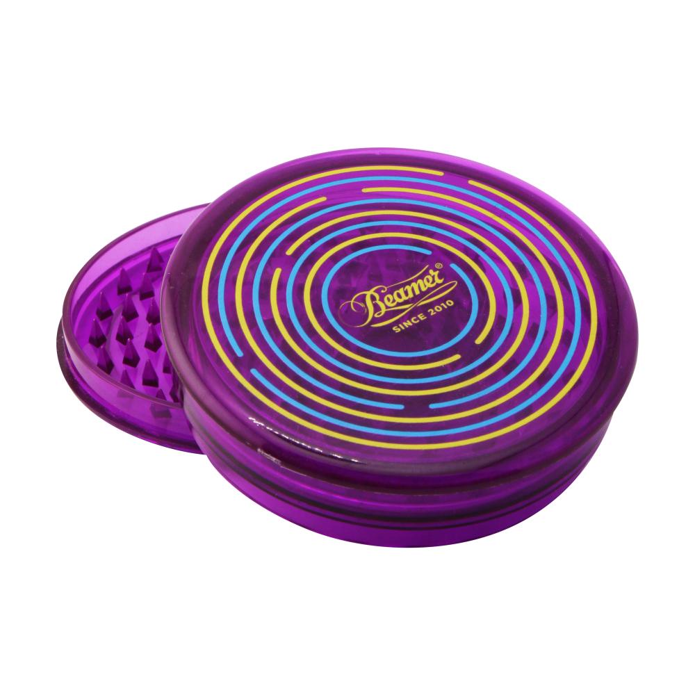 Beamer Acrylic Lines Big Plastic Grinder-3 Piece-Purple