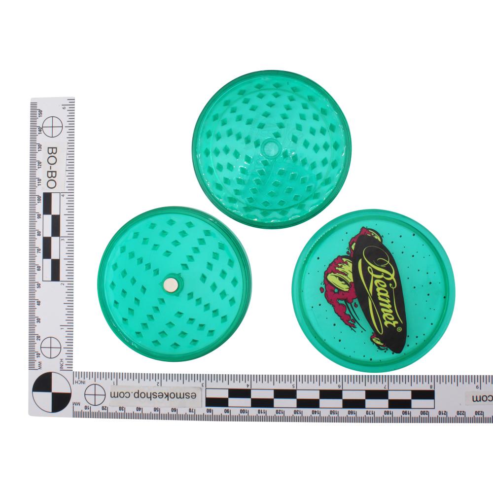 Beamer Crayfish Design Big Plastic Grinder-3 Piece-Green