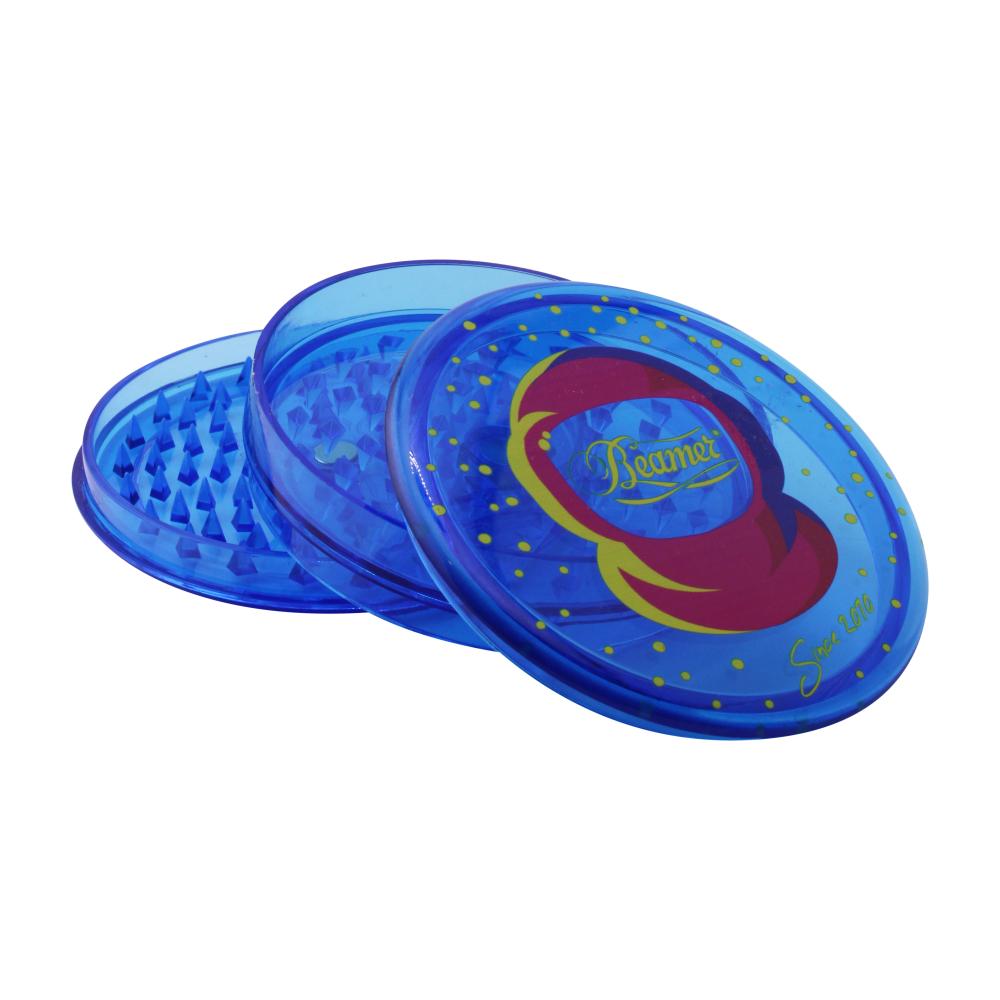 Beamer Prime Big Plastic Grinder-3 Piece-Blue