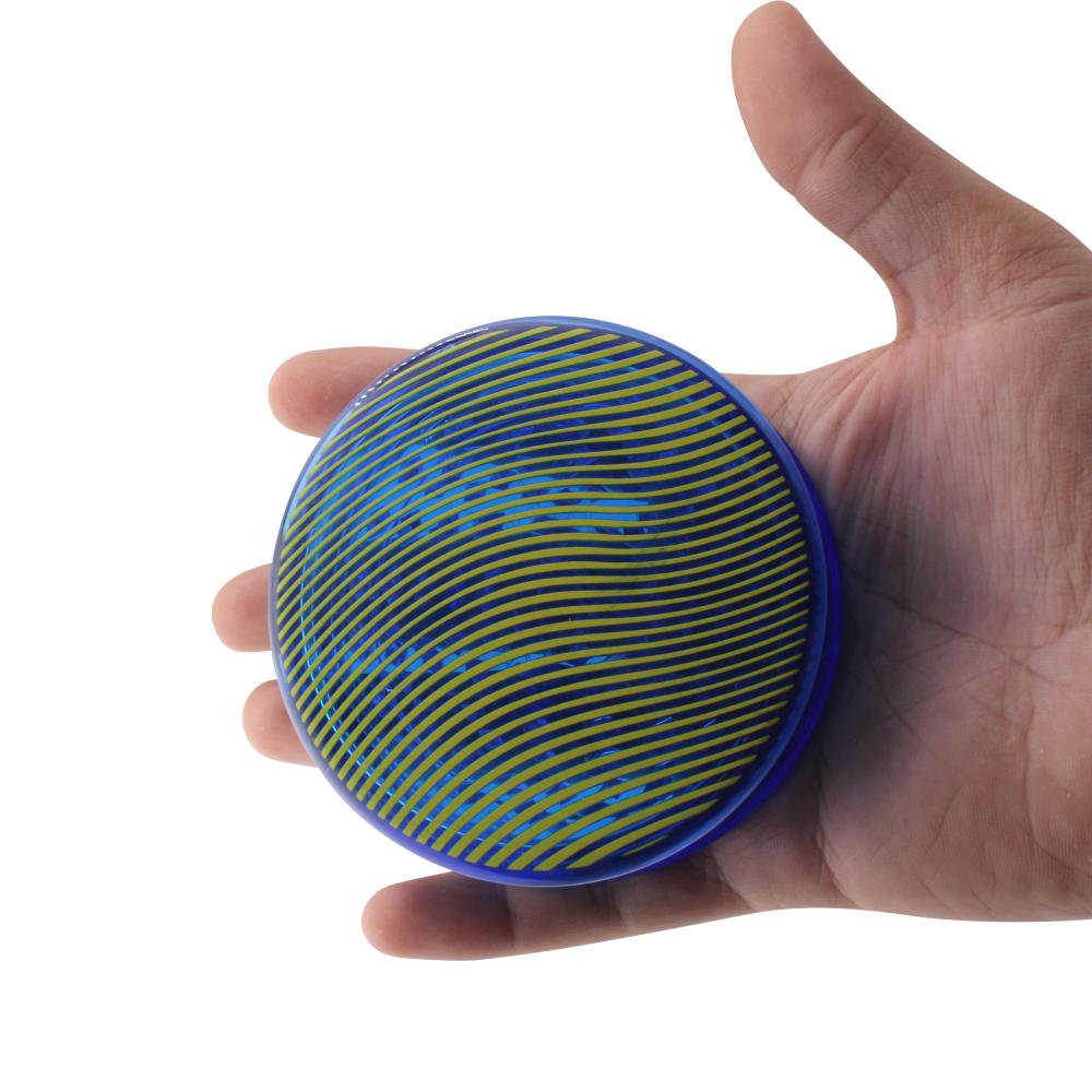 Beamer Swirl Design Big Plastic Grinder-3 Piece-Blue