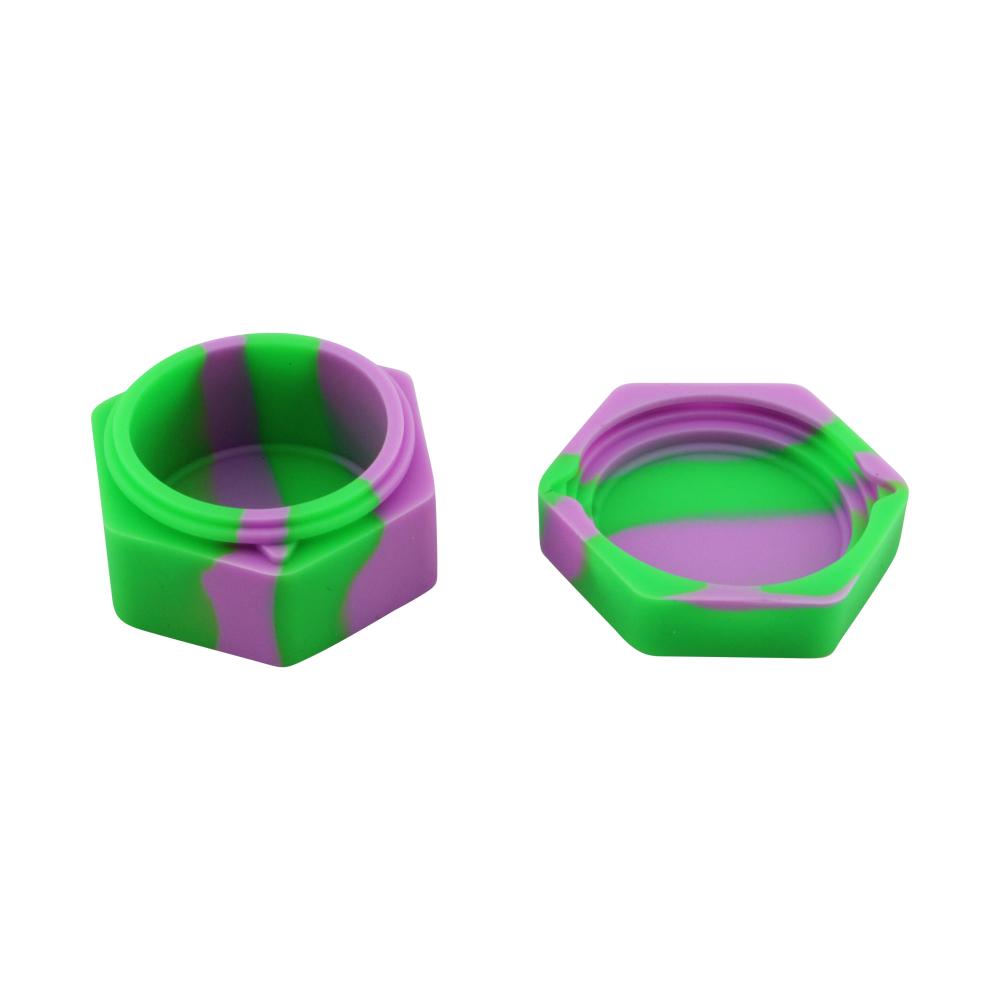 Bee Medium Silicone Container-2 Piece-Green and Purple