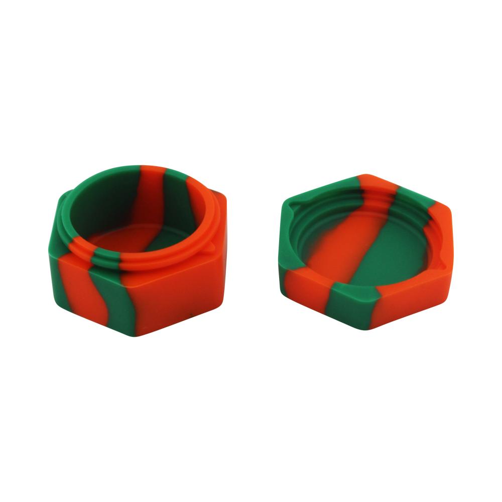 Bee Medium Silicone Container-2 Piece-Orange and Green