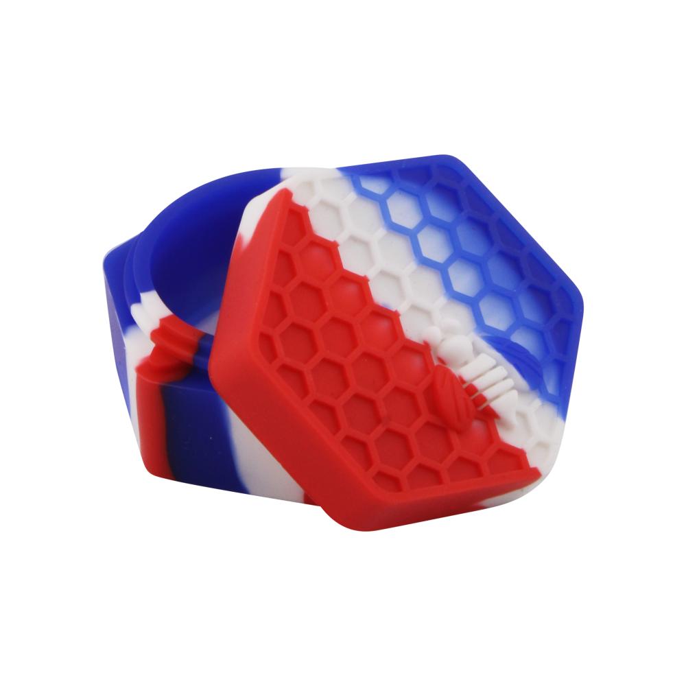 Bee Medium Silicone Container-2 Piece-Red Mix