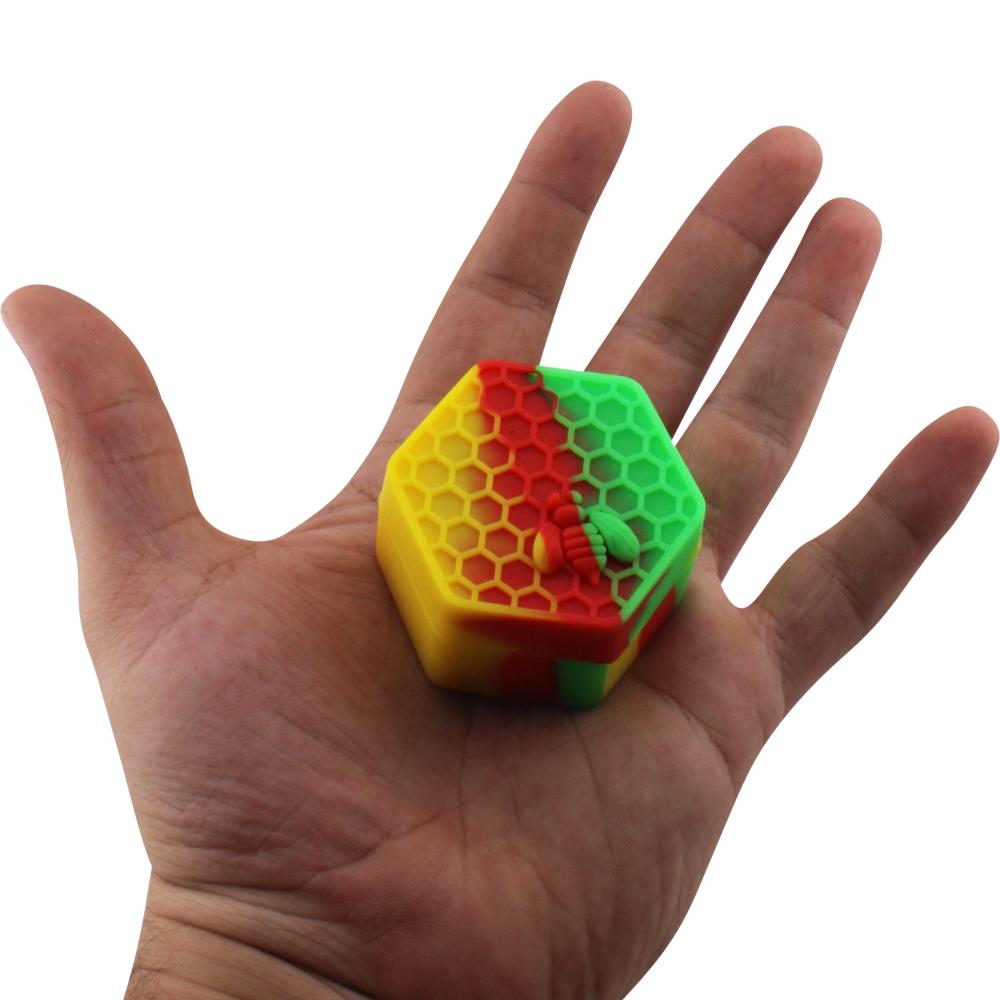 Bee Medium Silicone Container-2 Piece-Yellow Mix