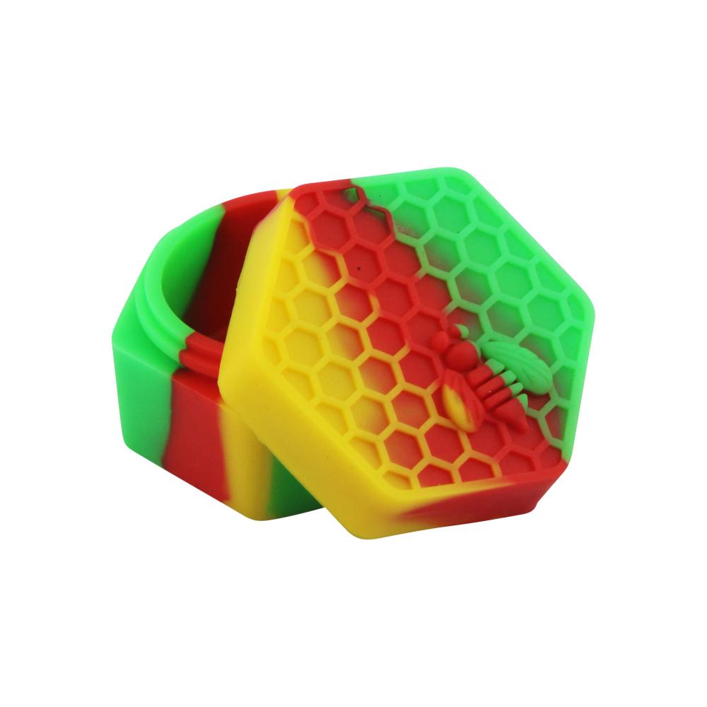 Bee Medium Silicone Container-2 Piece-Yellow Mix