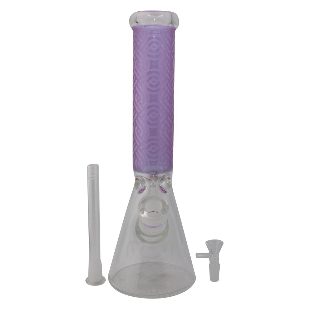 Big MOM Purple Frosted Beaker Water Pipe-Purple
